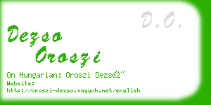 dezso oroszi business card